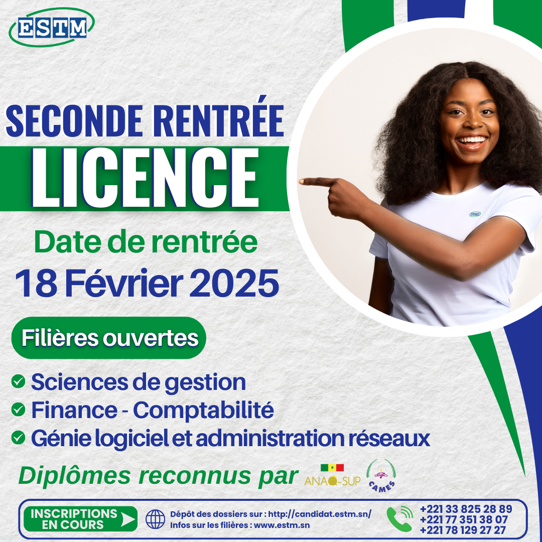 Ouverture de la seconde rentrée licence - 1ère année